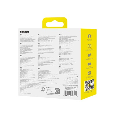 Беспроводные наушники BASEUS Bowie WM01, Bluetooth, розовый Беспроводные наушники BASEUS Bowie WM01, Bluetooth, розовый