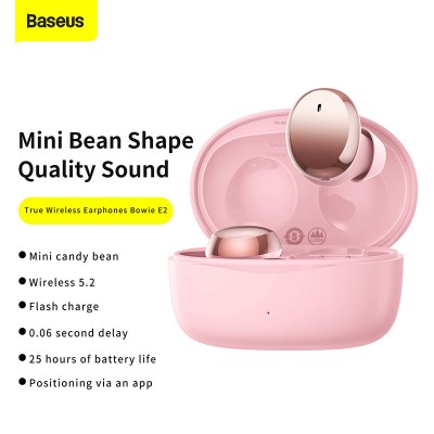 Беспроводные наушники BASEUS Bowie E2, Bluetooth, 40 мАч, розовый Беспроводные наушники BASEUS Bowie E2, Bluetooth, 40 мАч, розовый