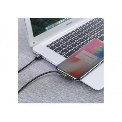 Кабель USB BASEUS Entertaining, USB - Lightning + Lightning, 2А, 1 м, черный Кабель USB BASEUS Entertaining, USB - Lightning + Lightning, 2А, 1 м, черный