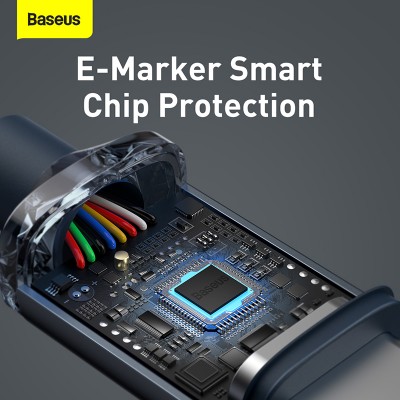 Кабель USB-C BASEUS Crystal Shine Series Fast Charging, Type-C - Type-C, 5A, 100W, 2 м, черный Кабель USB-C BASEUS Crystal Shine Series Fast Charging, Type-C - Type-C, 5A, 100W, 2 м, черный