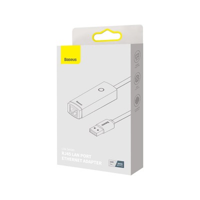 Переходник/Адаптер BASEUS Lite Series Ethernet Adapter (Aluminum Alloy), USB A- RJ45 (100Mbps), серый Переходник/Адаптер BASEUS Lite Series Ethernet Adapter (Aluminum Alloy), USB A- RJ45 (100Mbps), серый
