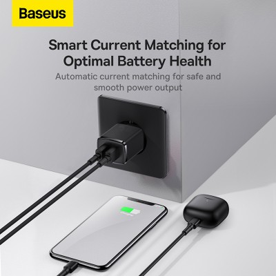 Зарядное устройство BASEUS Compact Charger 2U 2*USB, 2.1A, 10.5W, черный Зарядное устройство BASEUS Compact Charger 2U 2*USB, 2.1A, 10.5W, черный