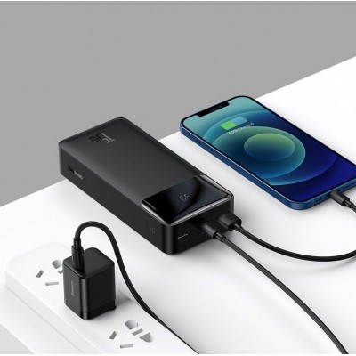 Портативный аккумулятор BASEUS Bipow Digital Display 15W, 3A, 30000 мА⋅ч, черный Портативный аккумулятор BASEUS Bipow Digital Display 15W, 3A, 30000 мА⋅ч, черный