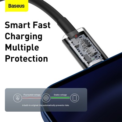 Кабель USB-C BASEUS Superior Series Fast Charging, Type-C - Lightning, 20W, 2 м, черный Кабель USB-C BASEUS Superior Series Fast Charging, Type-C - Lightning, 20W, 2 м, черный