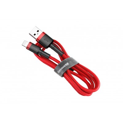 Кабель USB BASEUS Cafule, USB - Lightning, 2.4А, 1 м, красный+красный Кабель USB BASEUS Cafule, USB - Lightning, 2.4А, 1 м, красный+красный
