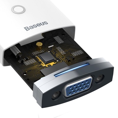 Переходник/Адаптер BASEUS Lite Series Adapter, HDMI - VGA, белый Переходник/Адаптер BASEUS Lite Series Adapter, HDMI - VGA, белый