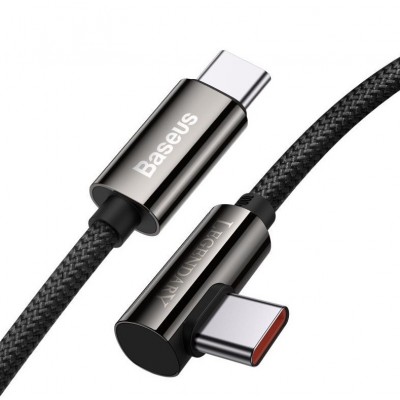 Кабель USB-C BASEUS Legend, Type-C - Type-C, 5A, 100W, 1 м, черный Кабель USB-C BASEUS Legend, Type-C - Type-C, 5A, 100W, 1 м, черный