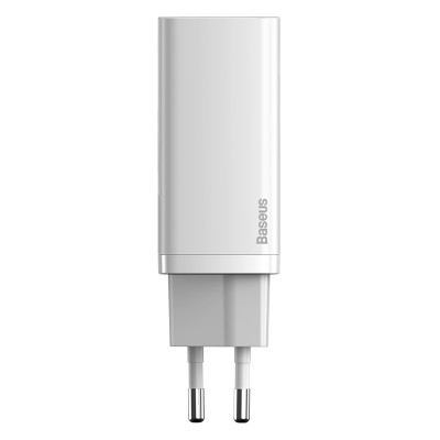 Зарядное устройство BASEUS GaN2 lite USB+USB-C, 3A, 65W, белый Зарядное устройство BASEUS GaN2 lite USB+USB-C, 3A, 65W, белый