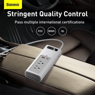 Автомобильный инвертор BASEUS In-car Inverter US/JP, белый, 150W Автомобильный инвертор BASEUS In-car Inverter US/JP, белый, 150W