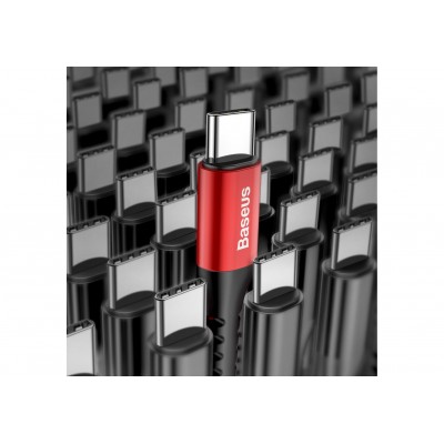 Кабель USB BASEUS Fish eye Spring, USB - Type-C, 2А, 1 м, красный, пружинный Кабель USB BASEUS Fish eye Spring, USB - Type-C, 2А, 1 м, красный, пружинный
