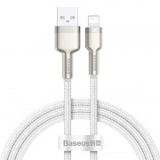 Кабель USB BASEUS Cafule Series Metal, USB - Lightning, 2.4А, 1 м, белый