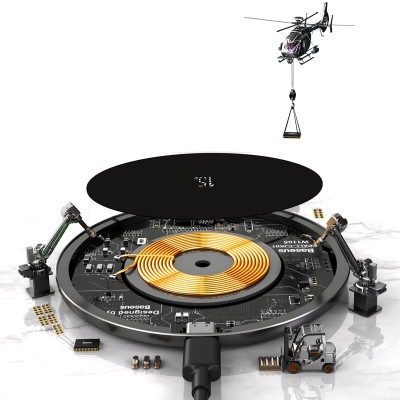 Беспроводное зарядное устройство BASEUS Simple, 2A, 15W, черный, для Type-C Беспроводное зарядное устройство BASEUS Simple, 2A, 15W, черный, для Type-C