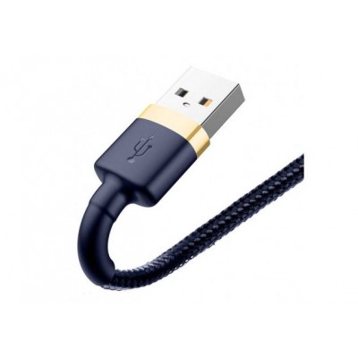 Кабель USB BASEUS Cafule, USB - Lightning, 2.4А, 1 м, золотой+синий Кабель USB BASEUS Cafule, USB - Lightning, 2.4А, 1 м, золотой+синий