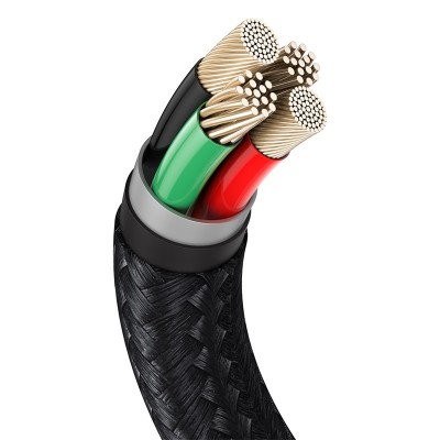 Кабель USB BASEUS Cafule Series Metal, USB - Lightning, 2.4А, 2 м, черный Кабель USB BASEUS Cafule Series Metal, USB - Lightning, 2.4А, 2 м, черный