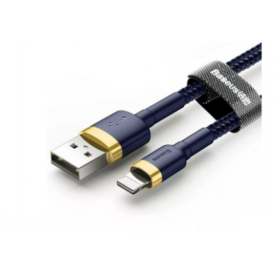 Кабель USB BASEUS Cafule, USB - Lightning, 2.4А, 1 м, золотой+синий Кабель USB BASEUS Cafule, USB - Lightning, 2.4А, 1 м, золотой+синий