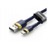 Кабель USB BASEUS Cafule, USB - Lightning, 2.4А, 1 м, золотой+синий Кабель USB BASEUS Cafule, USB - Lightning, 2.4А, 1 м, золотой+синий