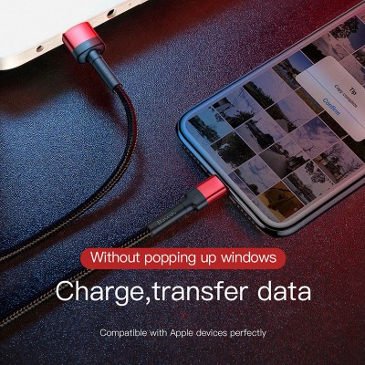 Кабель USB BASEUS Cafule, USB - Lightning, 1.5А, 2 м, серый+черный, special edition Кабель USB BASEUS Cafule, USB - Lightning, 1.5А, 2 м, серый+черный, special edition