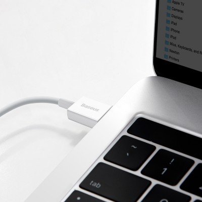 Кабель USB BASEUS Superior Series Fast Charging, USB - Type-C, 6A, 2 м, белый Кабель USB BASEUS Superior Series Fast Charging, USB - Type-C, 6A, 2 м, белый