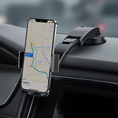 Автомобильный держатель BASEUS Easy Control Pro Clamp (a set), черный, на воздуховод+приборную панель Автомобильный держатель BASEUS Easy Control Pro Clamp (a set), черный, на воздуховод+приборную панель