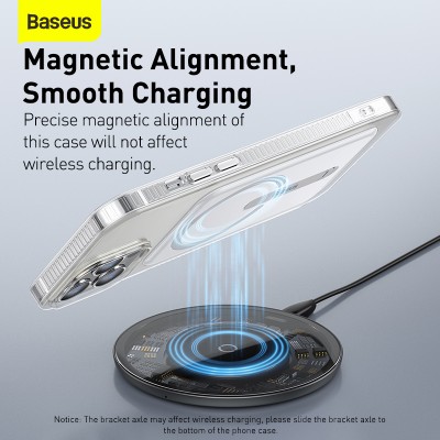 Чехол BASEUS Magnetic Phone Case для iPhone 13 Pro 6.1, прозрачный Чехол BASEUS Magnetic Phone Case для iPhone 13 Pro 6.1, прозрачный