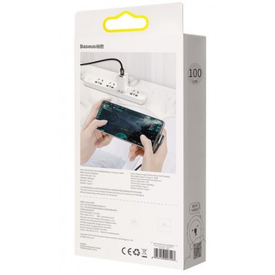 Кабель USB-C BASEUS Legend, Type-C - Type-C, 5A, 100W, 1 м, черный Кабель USB-C BASEUS Legend, Type-C - Type-C, 5A, 100W, 1 м, черный