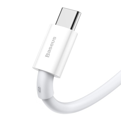 Кабель USB BASEUS Superior Series Fast Charging, USB - Type-C, 6A, 2 м, белый Кабель USB BASEUS Superior Series Fast Charging, USB - Type-C, 6A, 2 м, белый