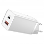 Зарядное устройство BASEUS GaN2 lite USB+USB-C, 3A, 65W, белый