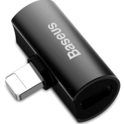 Переходник/Адаптер BASEUS L46 Male, Lightning - Dual Lightning, 2А, черный