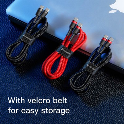 Кабель USB-C BASEUS Cafule, Type-C - Type-C, 3A, 2 м, красный Кабель USB-C BASEUS Cafule, Type-C - Type-C, 3A, 2 м, красный
