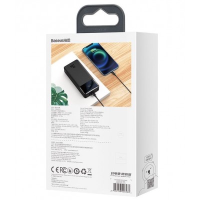 Портативный аккумулятор BASEUS Bipow Digital Display 20W, 3A, 30000 мА⋅ч, черный Портативный аккумулятор BASEUS Bipow Digital Display 20W, 3A, 30000 мА⋅ч, черный