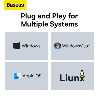 Переходник/Адаптер BASEUS Lite Series 5-Port, Разветвитель, Type-C - 3*USB3.0+HDMI+PD, черный Переходник/Адаптер BASEUS Lite Series 5-Port, Разветвитель, Type-C - 3*USB3.0+HDMI+PD, черный