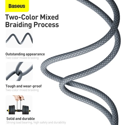 Кабель USB-C BASEUS Dynamic Series Fast Charging, Type-C - Lightning, 20W, 1 м, серый шифер Кабель USB-C BASEUS Dynamic Series Fast Charging, Type-C - Lightning, 20W, 1 м, серый шифер