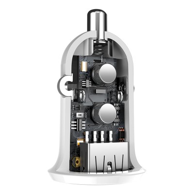 Автомобильное зарядное устройство BASEUS Grain Pro, 2*USB, 4.8A, белый Автомобильное зарядное устройство BASEUS Grain Pro, 2*USB, 4.8A, белый