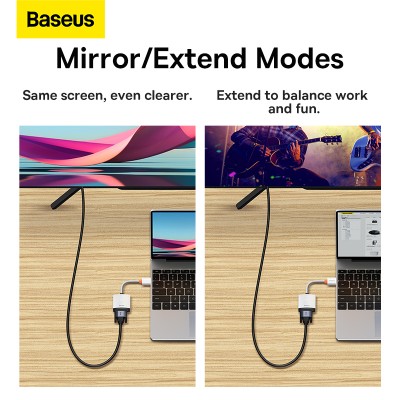 Переходник/Адаптер BASEUS Lite Series Adapter, HDMI - VGA, белый Переходник/Адаптер BASEUS Lite Series Adapter, HDMI - VGA, белый