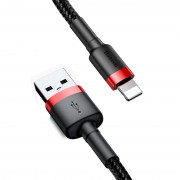 Кабель USB BASEUS Cafule, USB - Lightning, 2А, 3 м, красно-черный