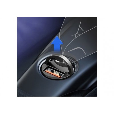 Автомобильное зарядное устройство BASEUS Tiny Star, USB, 5A, 30 Вт, черный Автомобильное зарядное устройство BASEUS Tiny Star, USB, 5A, 30 Вт, черный