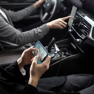 Автомобильное зарядное устройство BASEUS Grain Pro, 2*USB, 4.8A, белый Автомобильное зарядное устройство BASEUS Grain Pro, 2*USB, 4.8A, белый