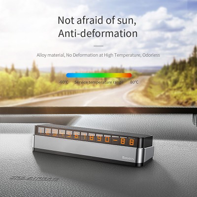 Парковочный номер BASEUS ACNUM-B0G Moonlight Box, серый Парковочный номер BASEUS ACNUM-B0G Moonlight Box, серый