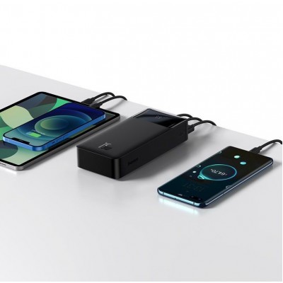 Портативный аккумулятор BASEUS Bipow Digital Display 15W, 3A, 30000 мА⋅ч, черный Портативный аккумулятор BASEUS Bipow Digital Display 15W, 3A, 30000 мА⋅ч, черный