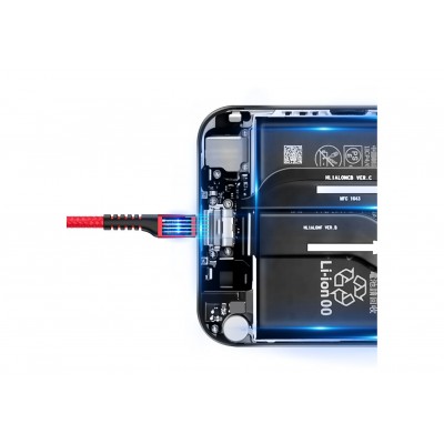 Кабель USB BASEUS Fish eye Spring, USB - Type-C, 2А, 1 м, красный, пружинный Кабель USB BASEUS Fish eye Spring, USB - Type-C, 2А, 1 м, красный, пружинный