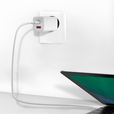Зарядное устройство BASEUS GaN2 lite USB+USB-C, 3A, 65W, белый Зарядное устройство BASEUS GaN2 lite USB+USB-C, 3A, 65W, белый