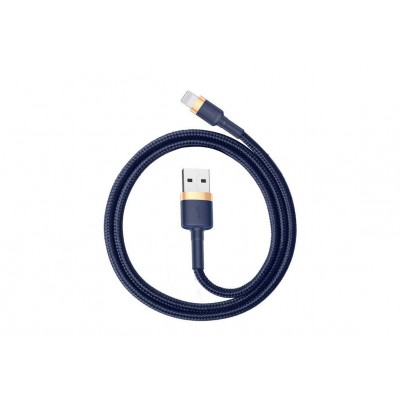 Кабель USB BASEUS Cafule, USB - Lightning, 2.4А, 1 м, золотой+синий Кабель USB BASEUS Cafule, USB - Lightning, 2.4А, 1 м, золотой+синий