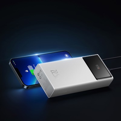 Портативный аккумулятор BASEUS Star-Lord 22.5W, 3A, 20000 мА⋅ч, белый Портативный аккумулятор BASEUS Star-Lord 22.5W, 3A, 20000 мА⋅ч, белый