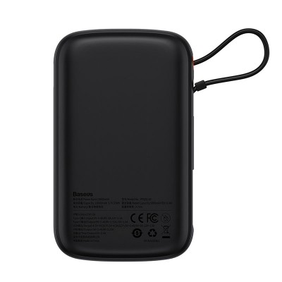 Портативный аккумулятор BASEUS Qpow Pro Digital Display Fast Charge 20W iP Edition, 3A, 10000 мА⋅ч, черный, с кабелем Ty Портативный аккумулятор BASEUS Qpow Pro Digital Display Fast Charge 20W iP Edition, 3A, 10000 мА⋅ч, черный, с кабелем Ty