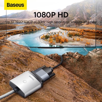 Переходник/Адаптер BASEUS Lite Series Adapter, HDMI - VGA, белый Переходник/Адаптер BASEUS Lite Series Adapter, HDMI - VGA, белый