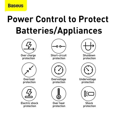 Автомобильный инвертор BASEUS In-car Inverter US/JP, белый, 150W Автомобильный инвертор BASEUS In-car Inverter US/JP, белый, 150W