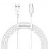 Кабель USB BASEUS Superior Series Fast Charging, USB - Type-C, 6A, 2 м, белый Кабель USB BASEUS Superior Series Fast Charging, USB - Type-C, 6A, 2 м, белый