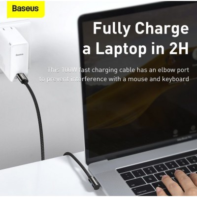 Кабель USB-C BASEUS Legend, Type-C - Type-C, 5A, 100W, 1 м, черный Кабель USB-C BASEUS Legend, Type-C - Type-C, 5A, 100W, 1 м, черный