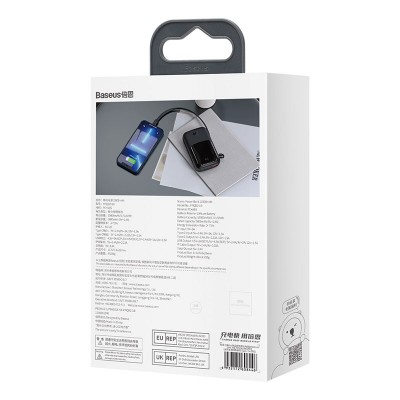 Портативный аккумулятор BASEUS Qpow Pro Digital Display Fast Charge 20W iP Edition, 3A, 10000 мА⋅ч, черный, с кабелем Ty Портативный аккумулятор BASEUS Qpow Pro Digital Display Fast Charge 20W iP Edition, 3A, 10000 мА⋅ч, черный, с кабелем Ty