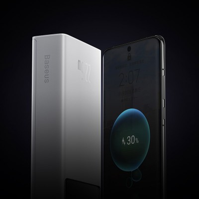 Портативный аккумулятор BASEUS Star-Lord 22.5W, 3A, 20000 мА⋅ч, белый Портативный аккумулятор BASEUS Star-Lord 22.5W, 3A, 20000 мА⋅ч, белый